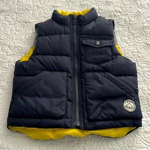 Baby Gap size 2T Nagy puffer vest with yellow lining
